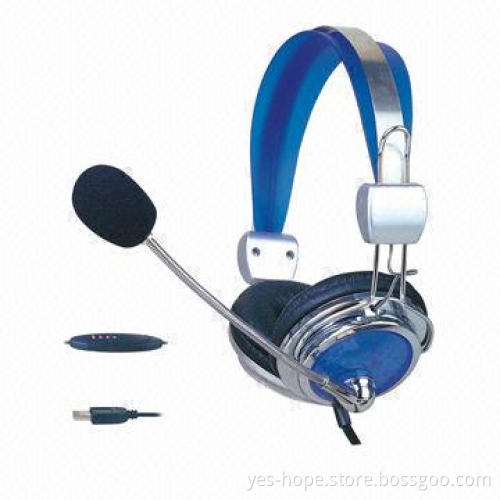 Excellent Sound Wired Headphone with Mic for Computers, 20Hz-20kHz Frequency Range